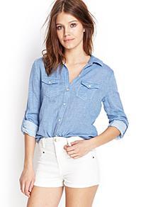 Forever21 Soft Woven Button-up Shirt