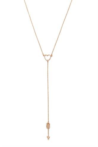 Forever21 Heart Charm Drop Necklace