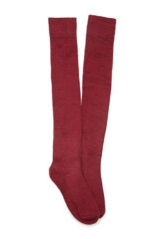 Forever21 Over-the-knee Socks Burgundy One Size
