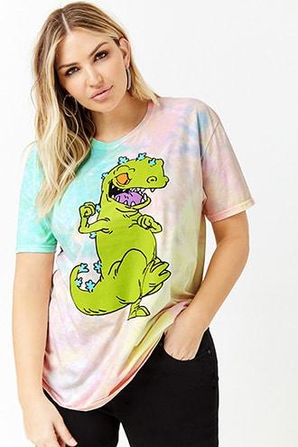 Forever21 Plus Size Mineral Wash Raptar Graphic Tee