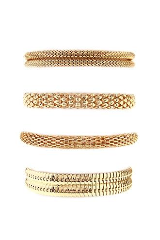 Forever21 Gold Chain Stretch Bracelet Set