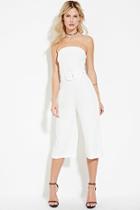 Forever21 Women's  Belted Culotte Jumpsuit