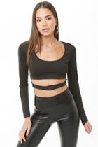 Forever21 Buckle-strap Crop Top