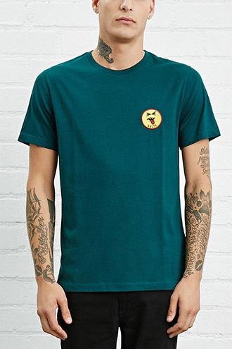 21 Men Men's  Green & Yellow Salty Patch Tee