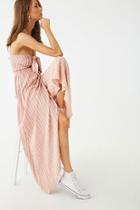 Forever21 Striped High-low Cutout Dress