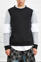 21 Men Men's  Colorblock Ribbed Sweatshirt