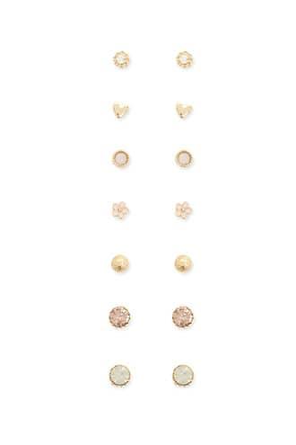 Forever21 Rhinestone & Faux Gem Stud Set