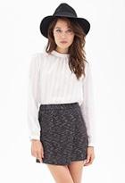 Forever21 Faux Leather & Tweed Skirt