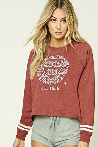 Forever21 Harvard Veritas Graphic Pj Top