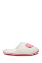 Forever21 Faux Fur Heart Graphic Slippers