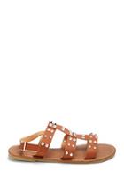Forever21 Faux Leather Studded Caged Sandals