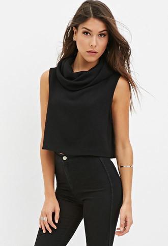 Forever21 Cowl Neck Crop Top