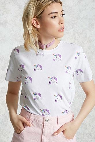 Forever21 Unicorn Print Tee