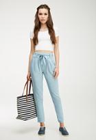 Forever21 Belted Chambray Trousers