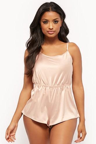 Forever21 Satin Lingerie Romper