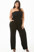 Forever21 Plus Size Ruched Wide-leg Tube Jumpsuit