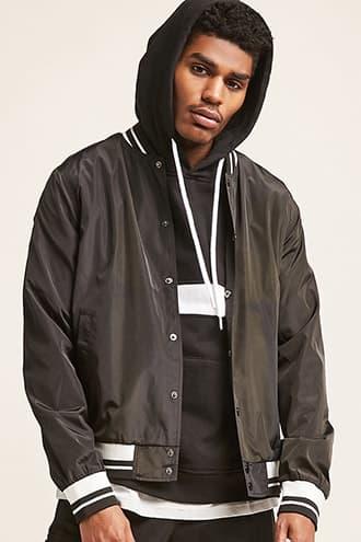 Forever21 Contrast Stripe Coach Jacket