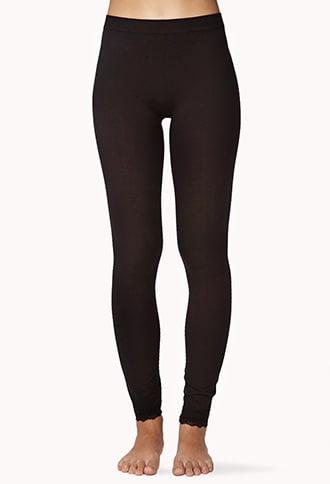 Forever21 Swiss Dot Stretch-knit Sleep Pants