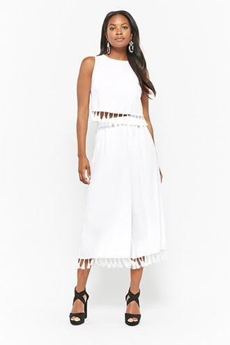 Forever21 Tassel Wide-leg Pants