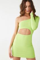 Forever21 Ribbed One-shoulder Cutout Mini Dress