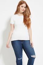 Forever21 Plus Women's  White Plus Size Classic Tee