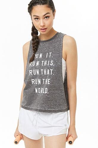 Forever21 Active Run Graphic Muscle Tee
