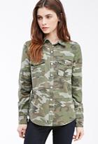 Forever21 Camouflage Print Shirt Jacket