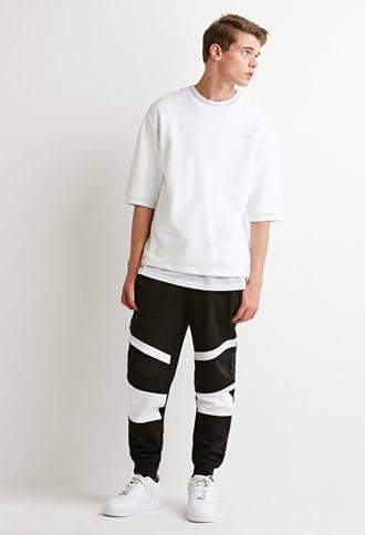 21 Men Contrast-paneled Sweatpants