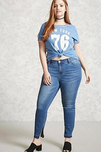 Forever21 Plus Size Side Split Jeans