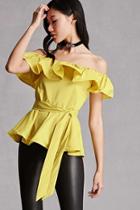 Forever21 Off-the-shoulder Ruffle Top