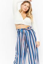 Forever21 Plus Size Striped Paperbag Palazzo Pants
