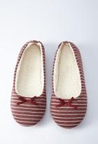 Forever21 Women's  Stripe Slippers (red/cream)