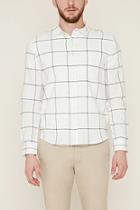 21 Men Men's  Grid-patterned Pocket Shirt