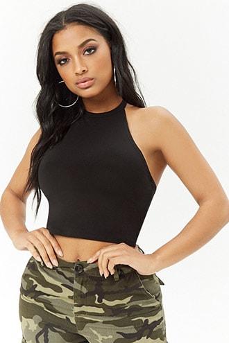 Forever21 Cropped Halter Top