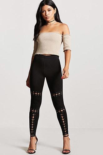 Forever21 Contemporary Grommet Leggings