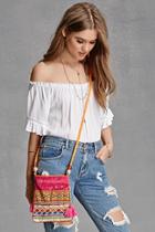 Forever21 Abstract Woven Bucket Bag