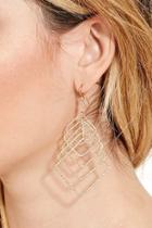 Forever21 Diamond-shaped Cutout Earrings