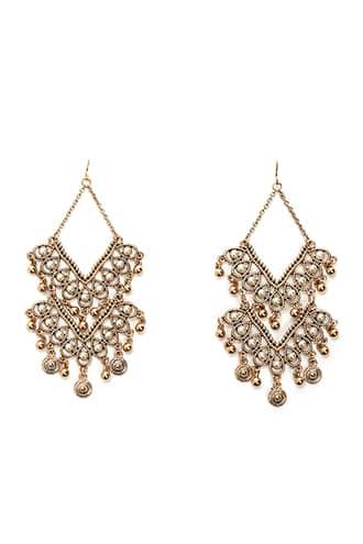 Forever21 Faux Pearl Chandelier Earrings