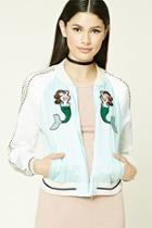 Forever21 Mermaid Patch Bomber Jacket
