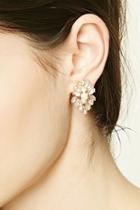 Forever21 Gold & Peach Scalloped Faux Gem Ear Jackets