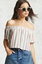 Forever21 Off-the-shoulder Boxy Crop Top