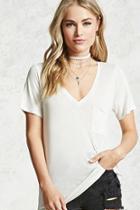Forever21 High-low V-neck Burnout Tee