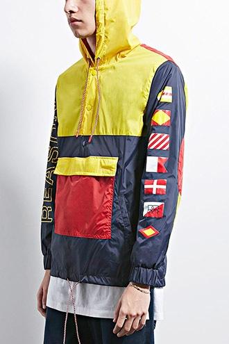 Forever21 Reason Flag Graphic Anorak