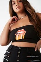 Forever21 Plus Size Rolling Stones Tube Top
