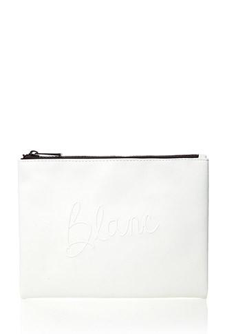 Forever21 Faux Leather Makeup Pouch (white)