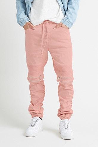 Forever21 Victorious Twill Moto Joggers