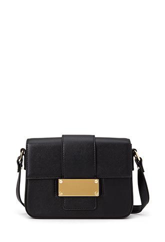 Forever21 Buckled Crossbody Bag Black One Size