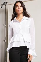 Forever21 Tiered High-low Shirt