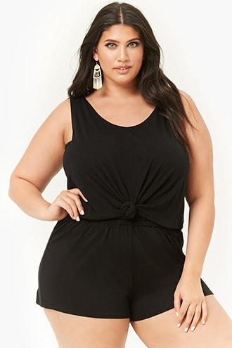Forever21 Plus Size Knot-front Romper