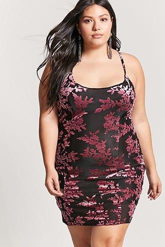 Forever21 Plus Size Burnout Cami Dress